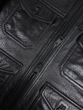 Load image into Gallery viewer, AMI Lamb Nappa Leather Jacket Size Medium
