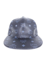 Load image into Gallery viewer, MCM Monogram Black and Gold Leather Strapback Cap
