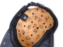 Load image into Gallery viewer, MCM Monogram Black and Gold Leather Strapback Cap