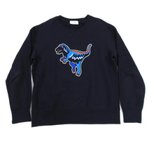 Load image into Gallery viewer, Coach Navy Dinosaur Graphic Crewneck Sweater