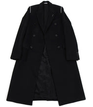Load image into Gallery viewer, Dior Homme Black Cashmere Blend Raw Edge Coat - M