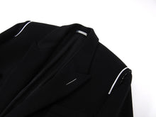 Load image into Gallery viewer, Dior Homme Black Cashmere Blend Raw Edge Coat - M