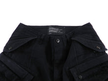 Load image into Gallery viewer, Julius Fall 2012 Cropped Black Cargo Pocket Trousers with Raw Edges - XS