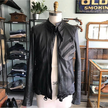 Load image into Gallery viewer, Julius 7 Tokyo Fall 2012 Black Leather Slim Fit Moto Jacket - XS