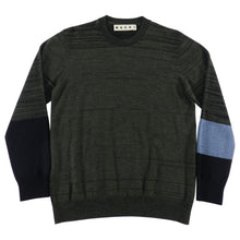Load image into Gallery viewer, Marni Dark Green Knit Colour Block Pullover Sweater - S