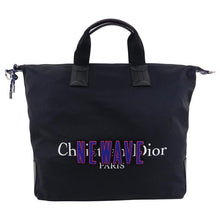Load image into Gallery viewer, Christian Dior Homme Pre-fall 2017 New Wave black nylon zip top tote bag