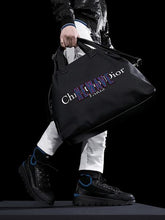 Load image into Gallery viewer, Christian Dior Homme Pre-fall 2017 New Wave black nylon zip top tote bag