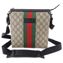Load image into Gallery viewer, Gucci Monogram Supreme Web Stripe Small Messenger Bag