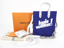 Load image into Gallery viewer, Louis Vuitton AW 2021 Virgil Abloh Blue Sac Plat XS Crossbody Bag