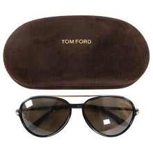 Load image into Gallery viewer, Tom Ford RF149 Ramone Black Frame Aviator Sunglasses with Gold Trim