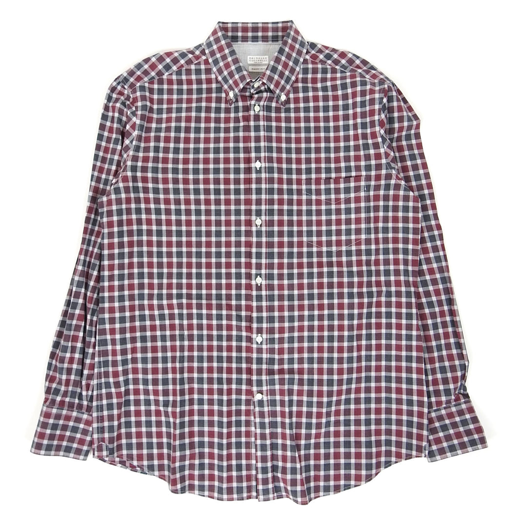 Brunello Cucinelli Check Shirt Size XXL