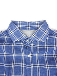 Brunello Cucinelli Check Linen Shirt Size XXL