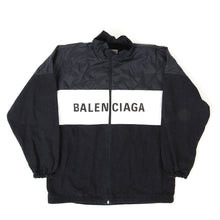 Load image into Gallery viewer, Balenciaga Nylon/Denim Logo Zip Jacket
