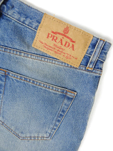 Prada Denim Plaque Shorts Size 32