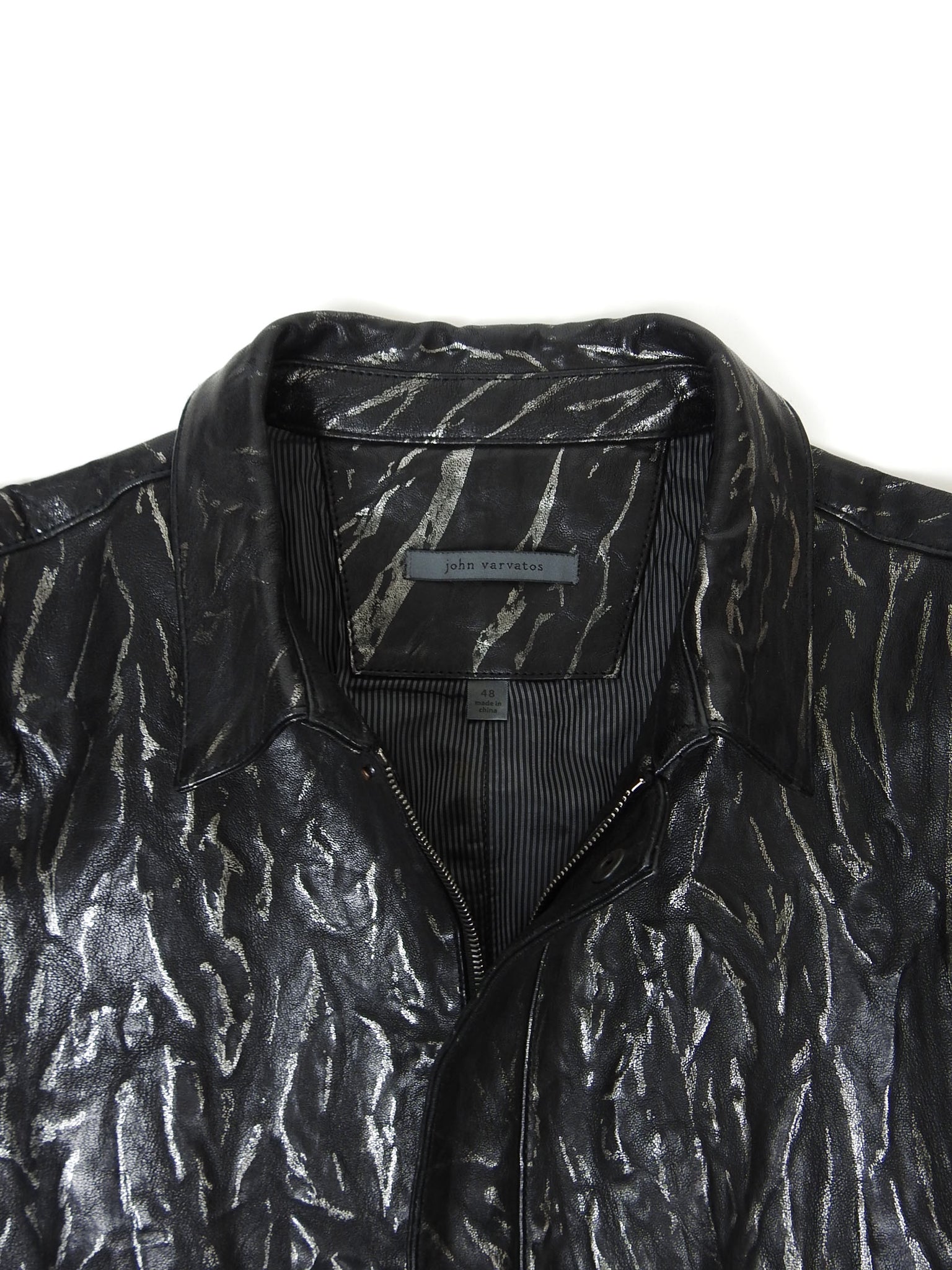 John Varvatos Leather Jacket Size 48 – I Miss You MAN