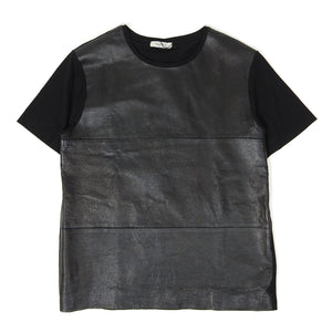 Valentino Paneled Leather T-Shirt Size Small