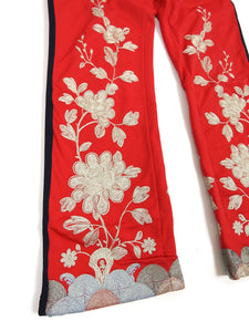 Gucci Embroidered Satin Sweatpants