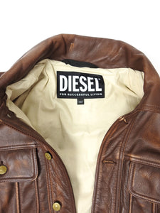 Diesel L-Riley Leather Jacket Size Small