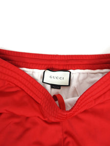 Gucci Embroidered Satin Sweatpants