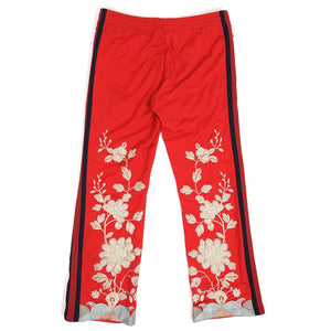 Gucci Embroidered Satin Sweatpants