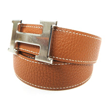 Load image into Gallery viewer, Hermes Reversible Leather H Belt Size 105
