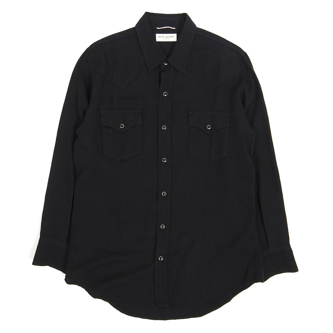 Saint Laurent Paris Snap Button Western Shirt Size Large