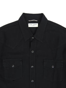 Saint Laurent Paris Snap Button Western Shirt Size Large