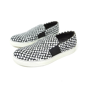 Lanvin Leather Woven Slip On Sneaker Size 10