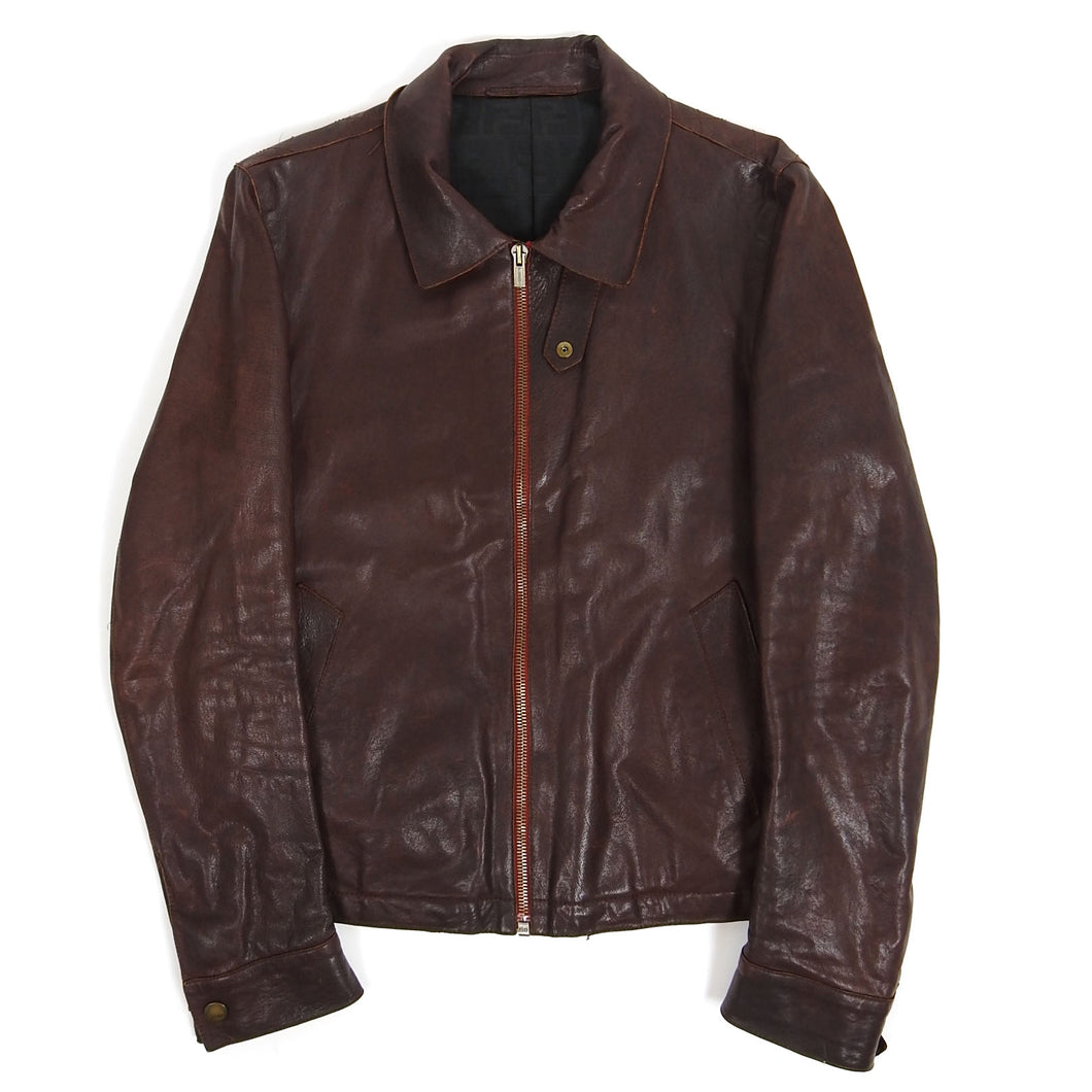 Fendi Vintage Leather Jacket Size 48