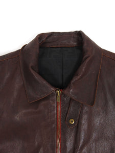 Fendi Vintage Leather Jacket Size 48