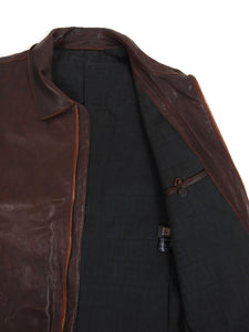 Fendi Vintage Leather Jacket Size 48