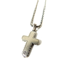 Load image into Gallery viewer, David Yurman Sterling Silver Cross Necklace
