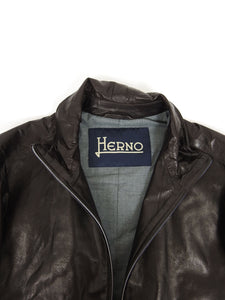 Herno Leather Jacket Size 48