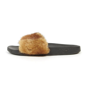 Givenchy Mink Fur Slides Size 42