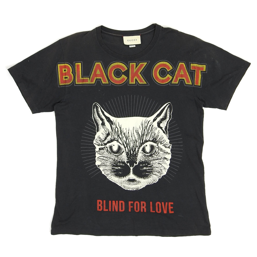 Gucci Black Cat Graphic Tee Size Medium I Miss You MAN