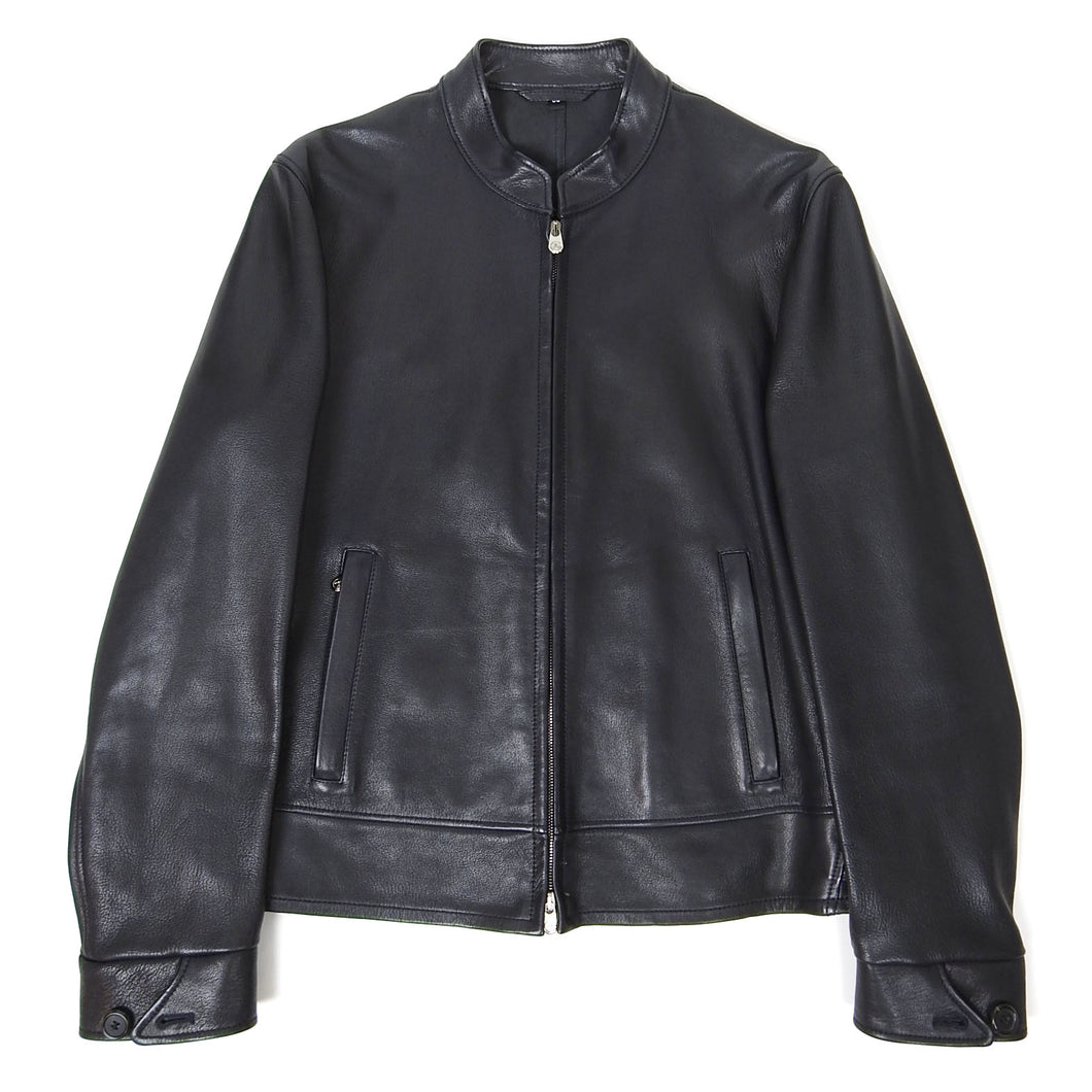 Armani Collezioni Leather Jacket Size 38