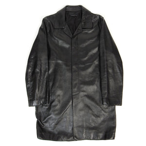 Theory Leather Coat Size Medium