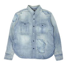 Load image into Gallery viewer, Neighborhood Repaired Denim Shirt Size Large
