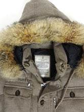 Load image into Gallery viewer, Brunello Cucinello Cashmere Down Fill Coat with Removable Silver Fox Hood Size Medium
