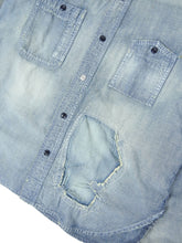 Load image into Gallery viewer, Neighborhood Repaired Denim Shirt Size Large
