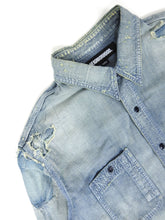 Load image into Gallery viewer, Neighborhood Repaired Denim Shirt Size Large
