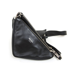 Prada Saffiano Triangle Crossbody Bag