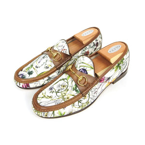 Gucci Floral Canvas Horsebit Loafers Size 8.5