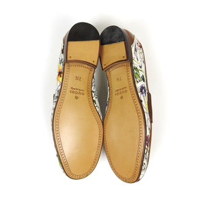 Gucci Floral Canvas Horsebit Loafers Size 8.5