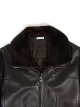 Load image into Gallery viewer, Schiatti Leather Jacket with Fur Collar Size 52
