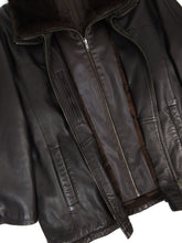 Load image into Gallery viewer, Schiatti Leather Jacket with Fur Collar Size 52
