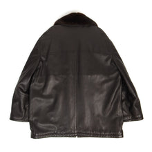 Load image into Gallery viewer, Schiatti Leather Jacket with Fur Collar Size 52
