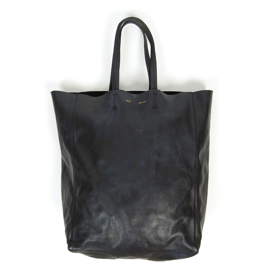 Celine Leather Cabas Tote Bag