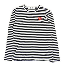 Load image into Gallery viewer, Comme Des Garçons Play Striped Longsleeve T-Shirt Size Medium
