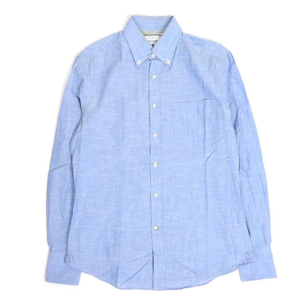 Brunello Cucinelli  Chambray Shirt Size Small